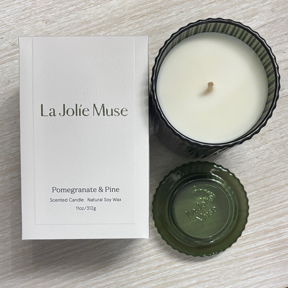 Brand new La Jolie Muse candle - 11oz Pomegranate & Pine